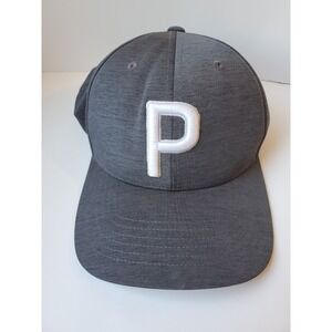 Puma P110 Snapback Grey And White Adjustable‎ Golf Hat/Cap Tour Exclusive